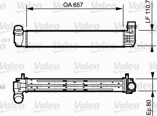 818870 VALEO Radiador de intercooler