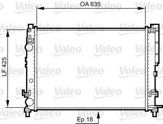 732544 VALEO radiador refrigeración del motor