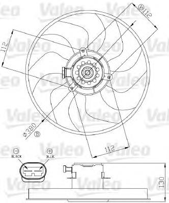 Ventilador (rodete +motor) refrigeración del motor con electromotor completo 696288 VALEO