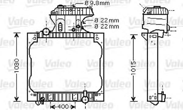 Radiador refrigeración del motor 733429 VALEO