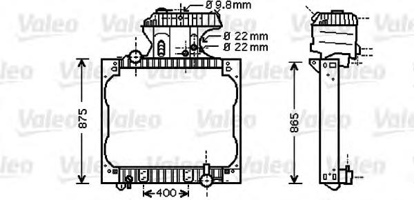 733428 VALEO radiador refrigeración del motor