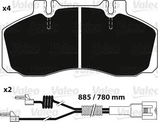 882241 VALEO pastillas de freno traseras