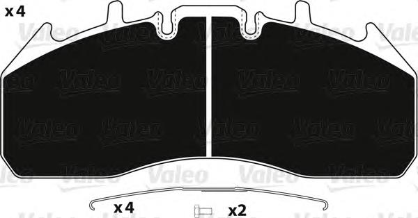 882246 VALEO Pastillas delanteras