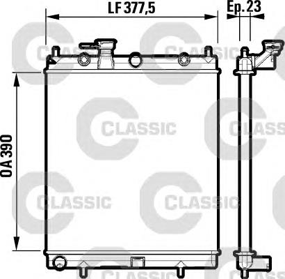 232718 VALEO radiador refrigeración del motor