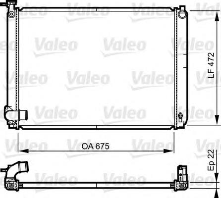 735571 VALEO radiador refrigeración del motor