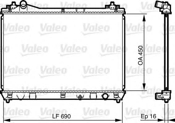 Radiador refrigeración del motor 735433 VALEO