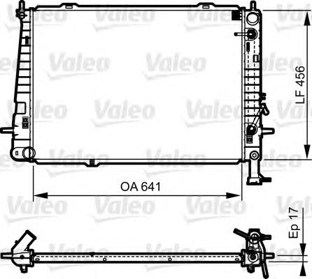 Radiador refrigeración del motor 735563 VALEO