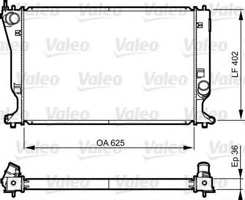 Radiador refrigeración del motor 735573 VALEO