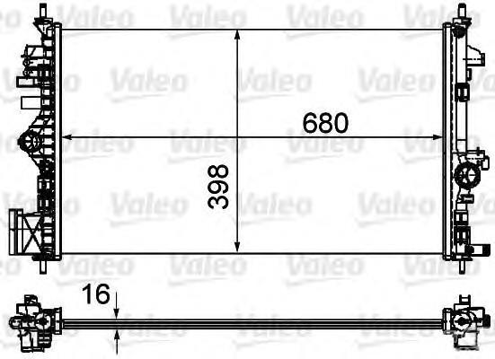 Radiador refrigeración del motor 735485 VALEO