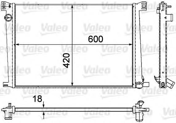 Radiador 735480 VALEO