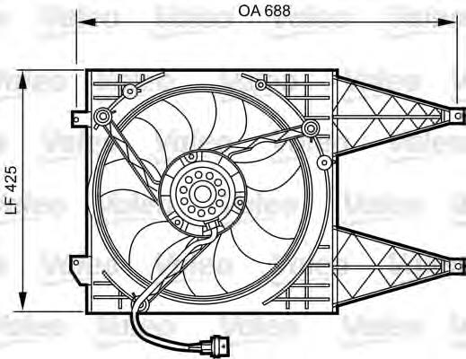 Difusor de radiador, ventilador de refrigeración, condensador del aire acondicionado, completo con motor y rodete 13224687 Opel