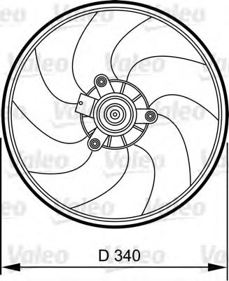 696368 VALEO ventilador (rodete +motor refrigeración del motor con electromotor completo)