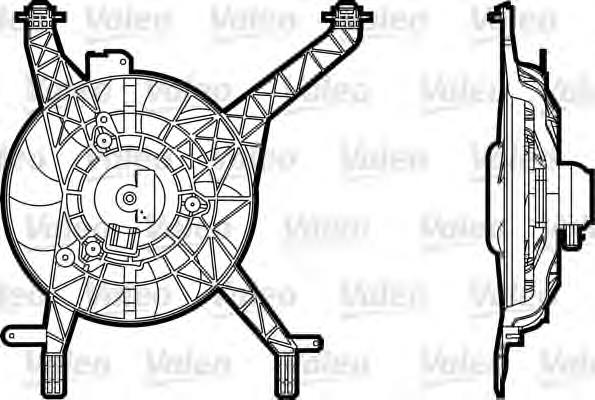 696346 VALEO ventilador (rodete +motor refrigeración del motor con electromotor completo)