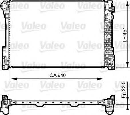 735285 VALEO radiador refrigeración del motor