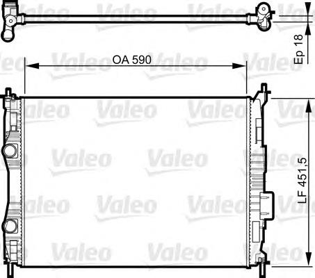 735283 VALEO radiador refrigeración del motor