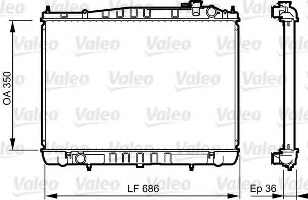 735350 VALEO radiador refrigeración del motor