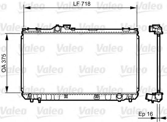 Radiador refrigeración del motor 734498 VALEO