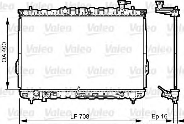 734909 VALEO radiador refrigeración del motor