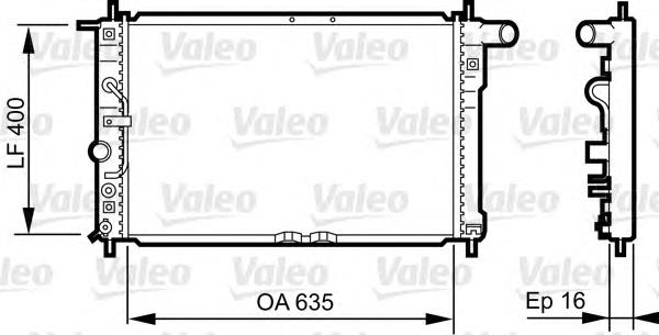 Radiador refrigeración del motor 734249 VALEO