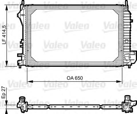 Radiador refrigeración del motor 735083 VALEO