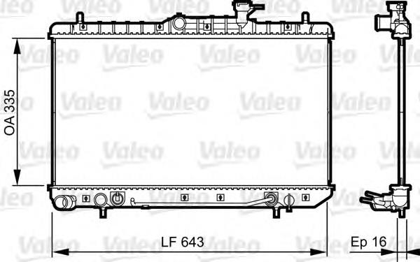 734960 VALEO radiador refrigeración del motor