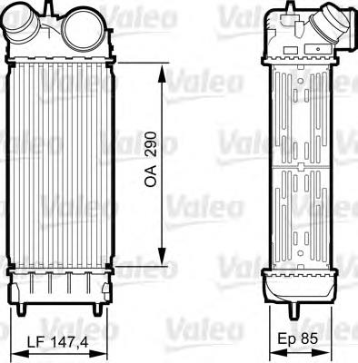 818241 VALEO radiador de aire de admisión