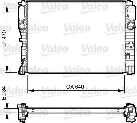 Radiador refrigeración del motor 735382 VALEO