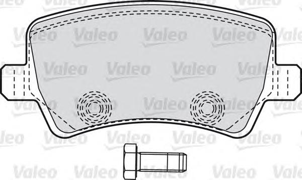 598928 VALEO pastillas de freno traseras