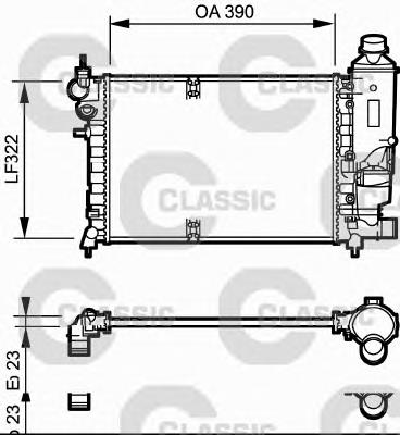 231528 VALEO radiador refrigeración del motor