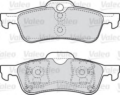 598643 VALEO pastillas de freno traseras