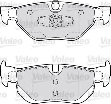 598703 VALEO Pastillas freno traseras