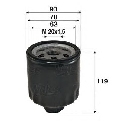 586020 VALEO filtro de aceite