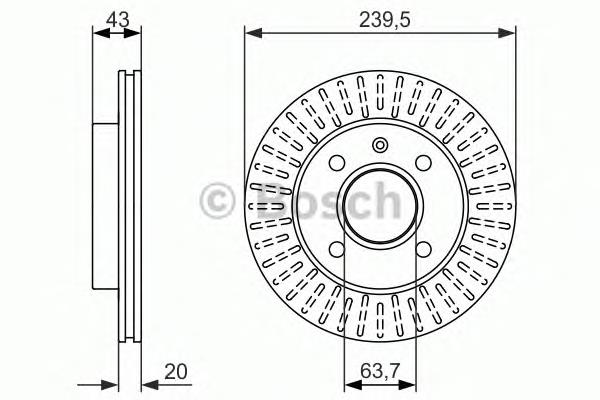 0986479874 Bosch freno de disco delantero