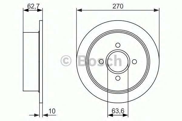 0986479897 Bosch disco de freno trasero