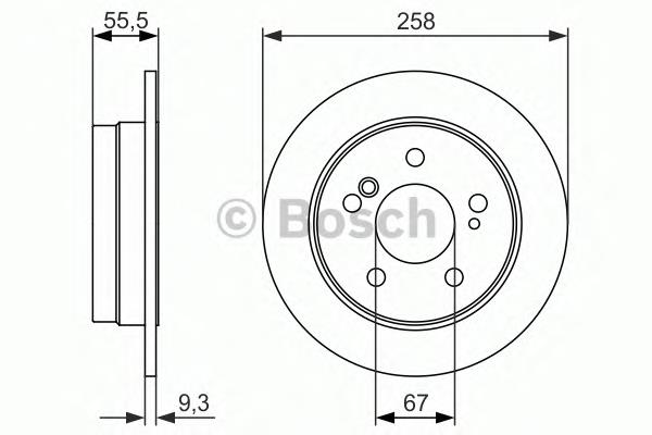 0986479839 Bosch disco de freno trasero