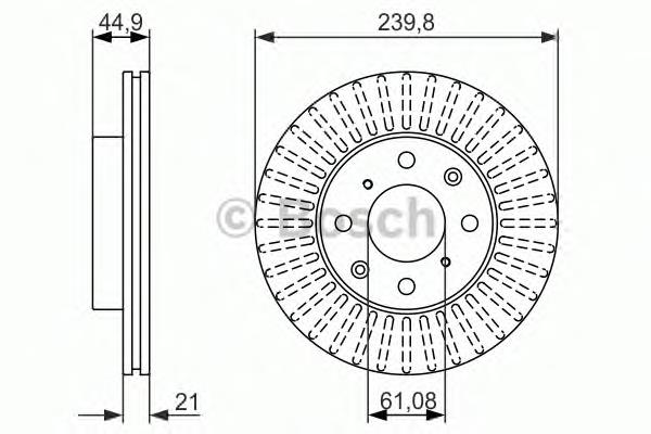 0986479832 Bosch freno de disco delantero