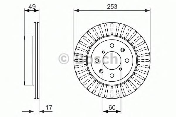 0 986 479 790 Bosch disco de freno delantero