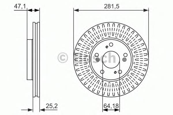 0986479781 Bosch disco de freno delantero