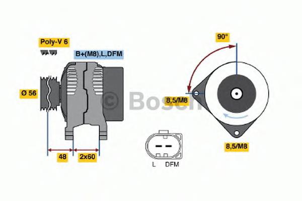 0121715003 Bosch alternador
