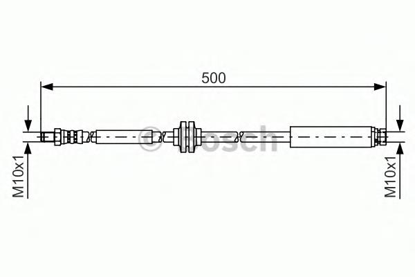 1987481452 Bosch tubo flexible de frenos trasero