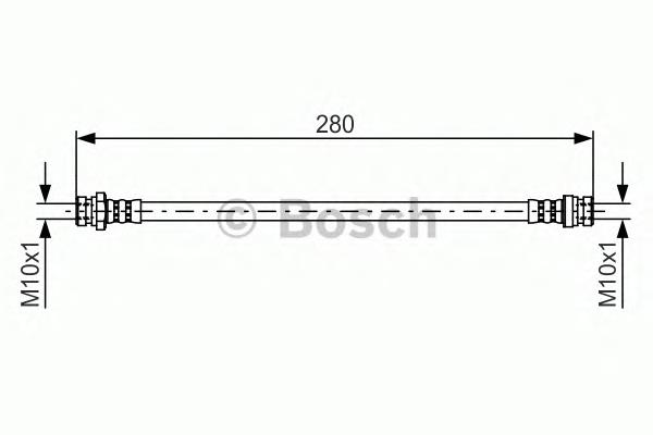 Tubo flexible de frenos delantero derecho 1987481455 Bosch