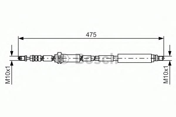 Tubo flexible de frenos delantero izquierdo 1987481449 Bosch