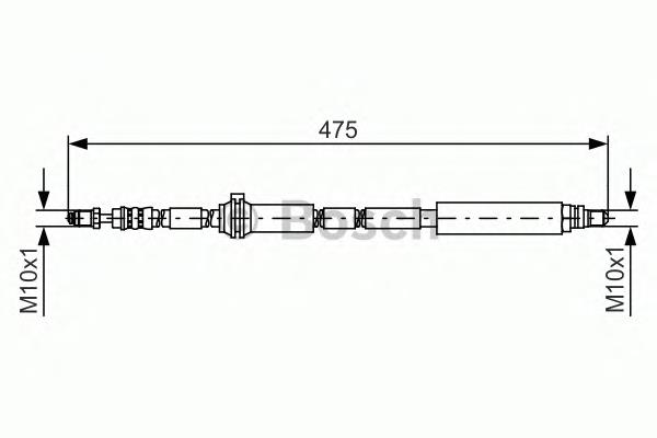 Tubo flexible de frenos delantero derecho 1987481450 Bosch