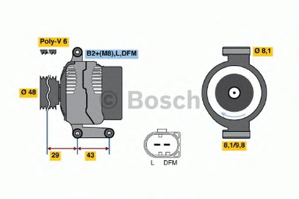 0124325158 Bosch alternador