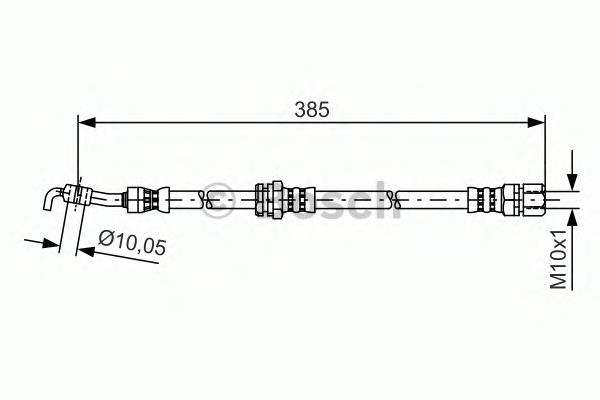 Latiguillo de freno trasero izquierdo T10005 Brembo