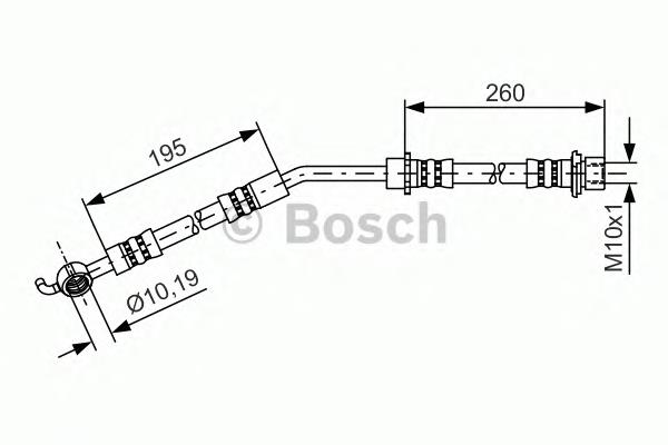 Tubo flexible de frenos delantero derecho 1987481408 Bosch