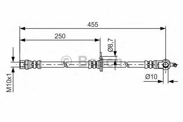 1987481389 Bosch tubo flexible de frenos delantero derecho