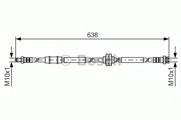 Latiguillo de freno delantero 1987481399 Bosch