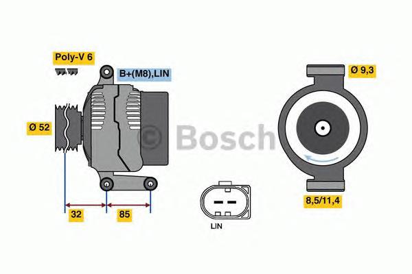 Alternador 0121715002 Bosch