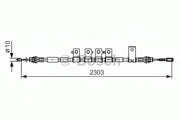 Cable de freno de mano trasero derecho 1987482403 Bosch